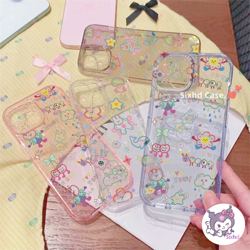 สําหรับ Infinix Smart 9 8 7 5 Hot 40 50 Pro 50I 40I 30I Tecno Spark Go 2024 30C 20C 10C หมายเหตุ 40 30 Hot 11 10 9 Play Dopamine Graffiti สัตว์น่ารัก Glitter Bling เคสโทรศัพท์ปกอ่อน