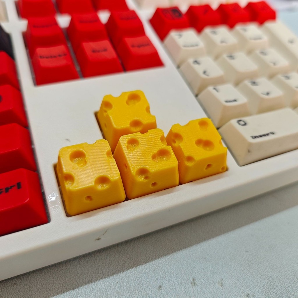 น่ารักชีสปุ่มกดส่วนบุคคลสําหรับคีย์บอร์ดแบบกลไก OEM Profile Key Cap