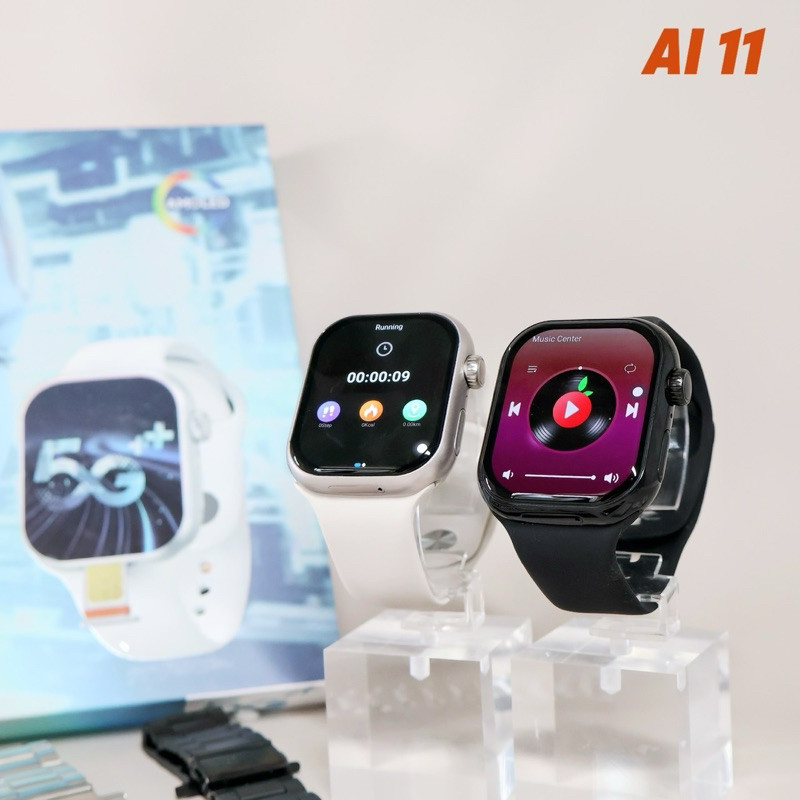 สินค้าขายดี[พร้อมส่ง]นาฬิกา AI11 5G 4+64GB สมาร์ทวอชใส่ซิม นาฬิกาเล่นทุกอย่างได้ หน้าจอ AMOLED 2.13 