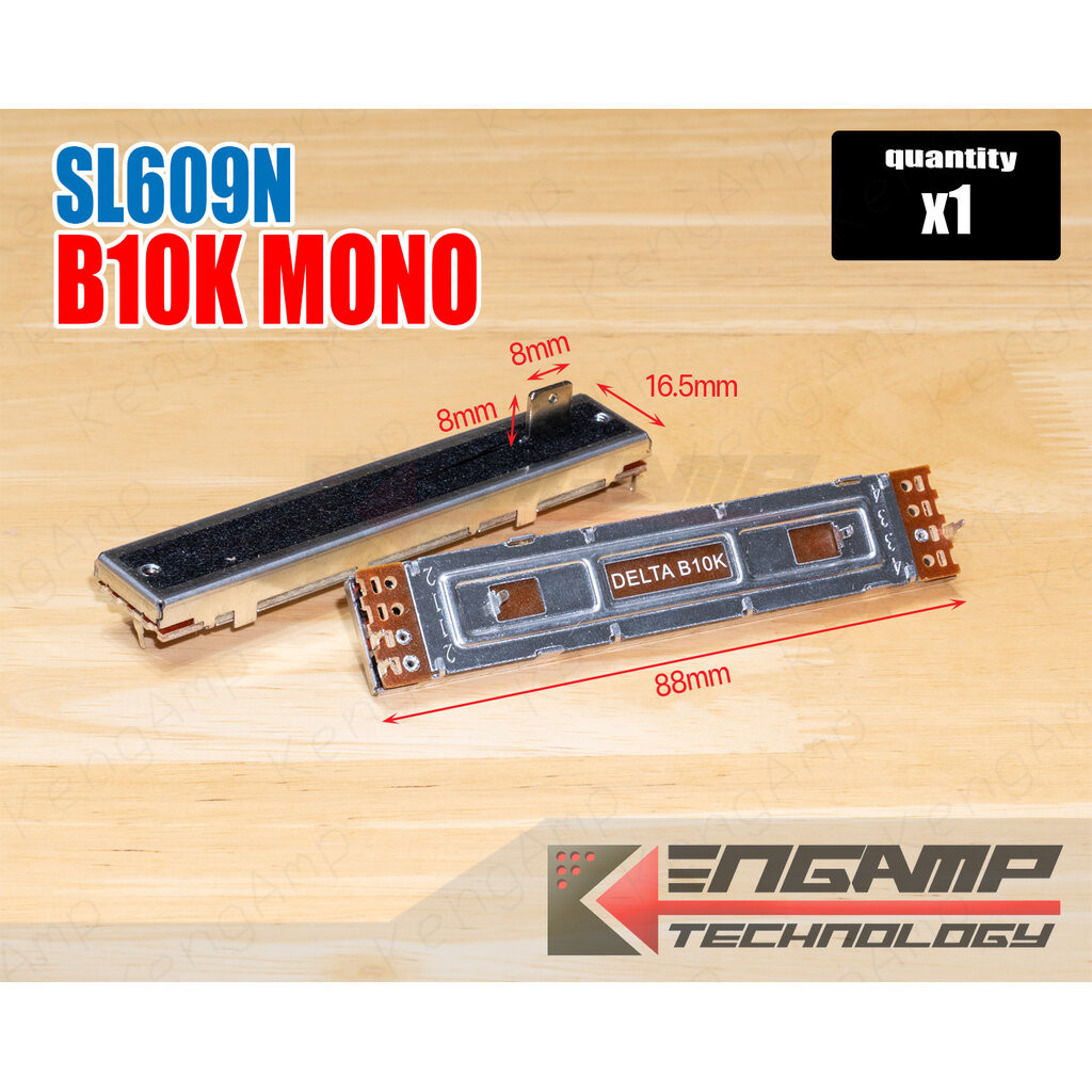 (1ตัว) Feder Mixer วอลุ่มสไลด์ Delta SC609N B10K (mono) SC609G (ST) ขนาด 16.5x88mm แกน 8xH8mm