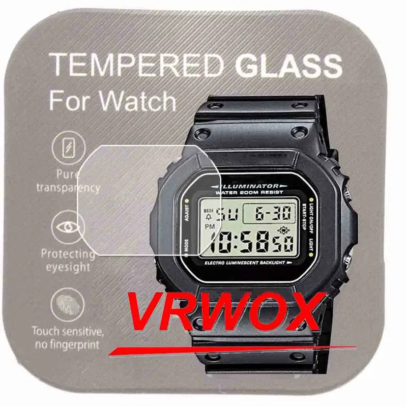 2 ชิ้นกระจกนิรภัยสําหรับ DW-5600 GW-B5600 GW-5035 9H Anti-Scratch ป้องกันหน้าจอฟิล์ม