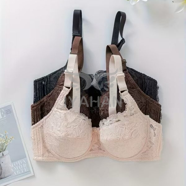 Lace Underwire Bra B/C Cup 36–46 Full Coverage Soft & Supportive