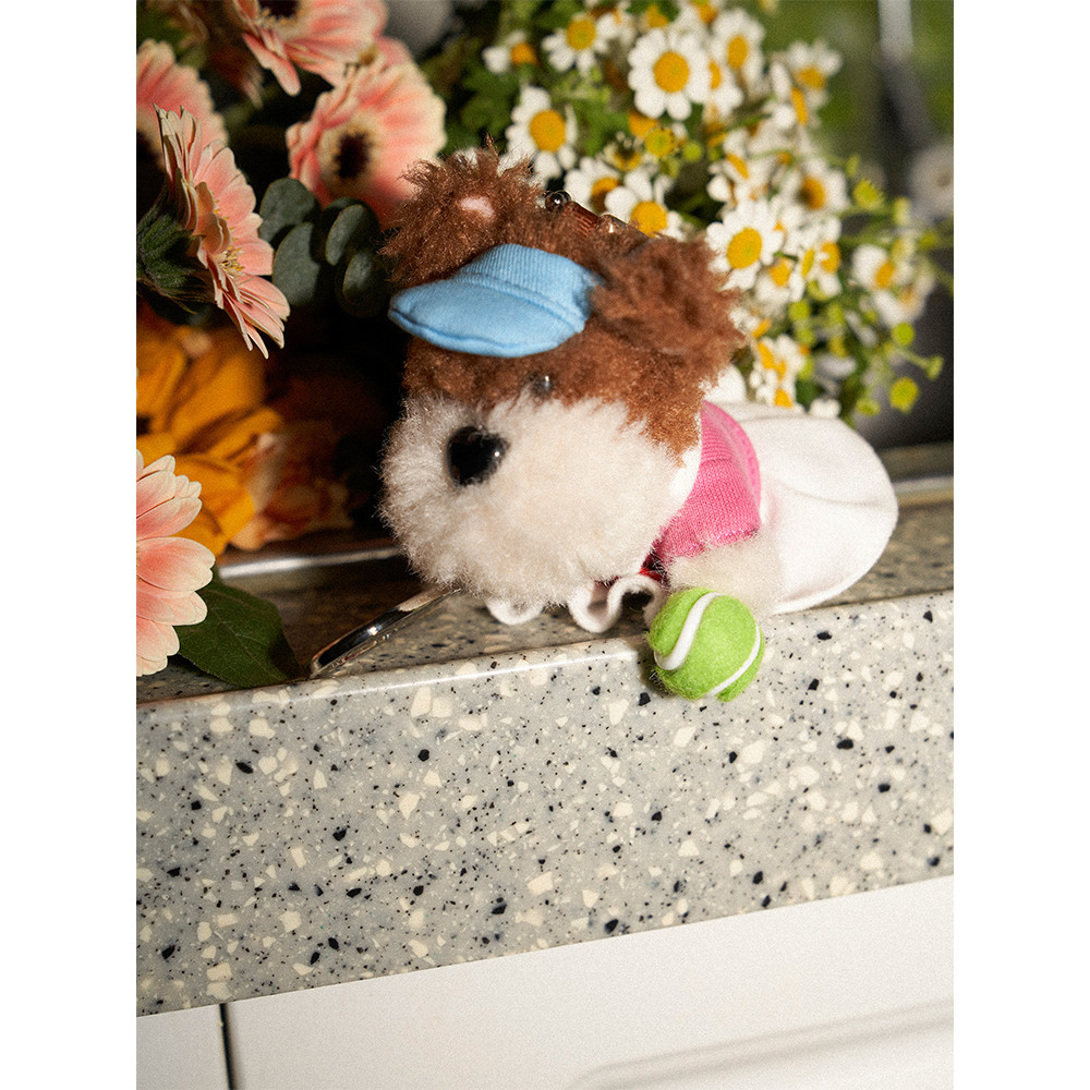 Tagi. Haha & Popcorn Tennis Pendant กระเป๋าใส่เครื่องประดับ ลายตุ๊กตาลูกสุนัข