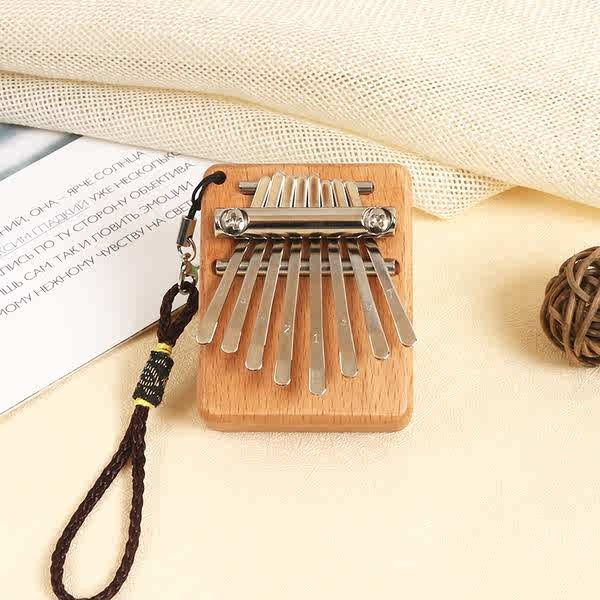 คาลิมบา กล่องดนตรี 8-tone Square mini Thumb เปียโน Beech mini Finger kalimba kalimba Cat Claw เปียโน