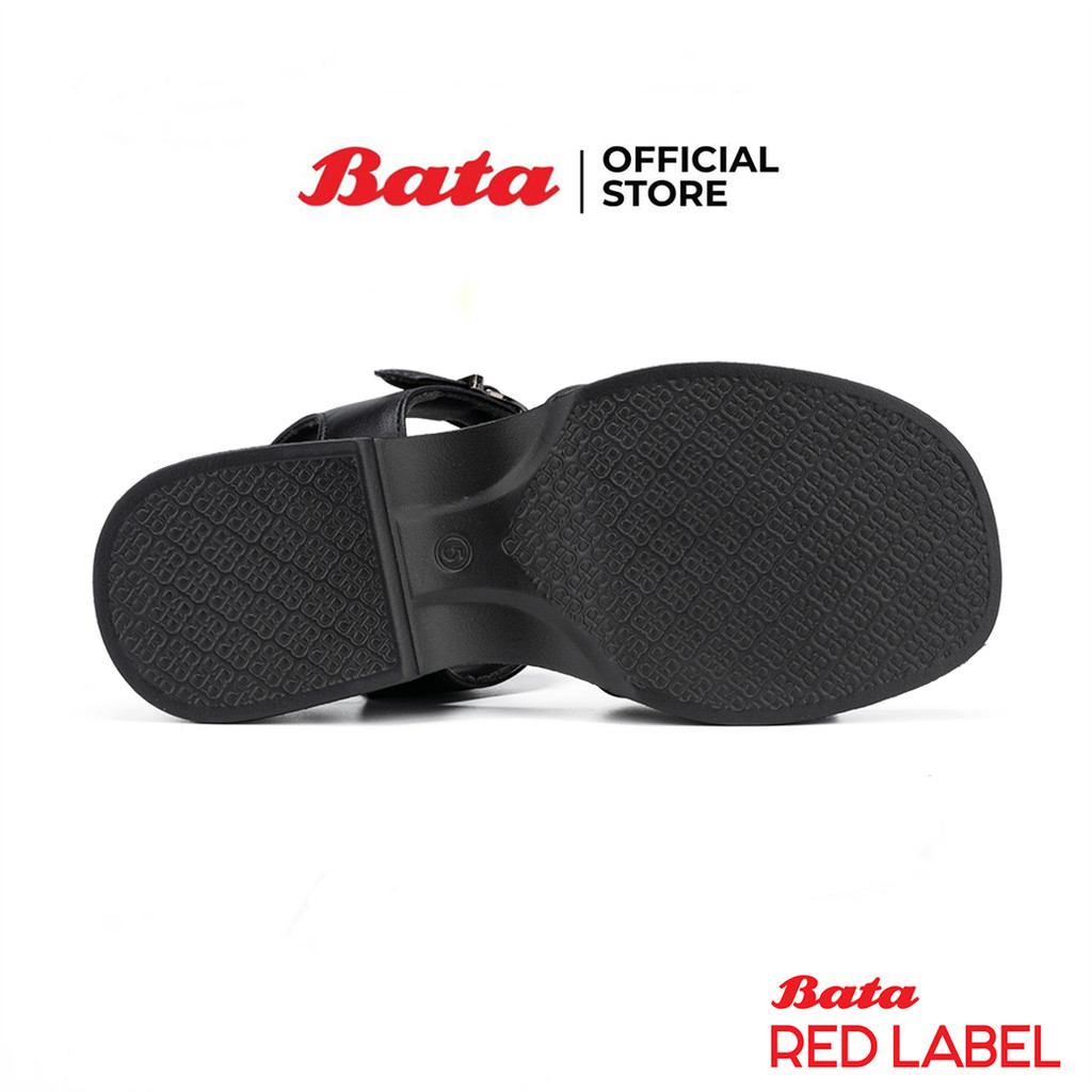 Bata บาจา รองเท้าส้นตึก แบบรัดส้น รองรับน้ำหนักเท้า สำหรับผู้หญิง รุ่น Mar-1 สีเงิิน 7602811 สีดำ 7606811