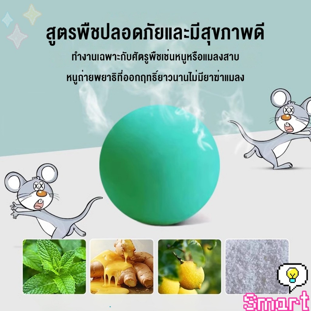 SMART【มีสินค้าในสต๊อก】 ลูกเหม็นไล่หนู ไล่หนู เบือหนู แรงๆ แห้ง 5 เม็ด / 10 เม็ด ต่อถุง Anti Rat Tool - รูปที่ 4