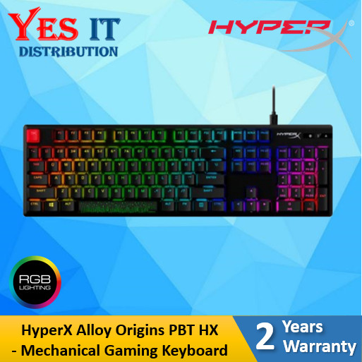 hyperx Alloy Origins PBT HX คีย์บอร์ดเกมมิ่งแบบมีสาย
