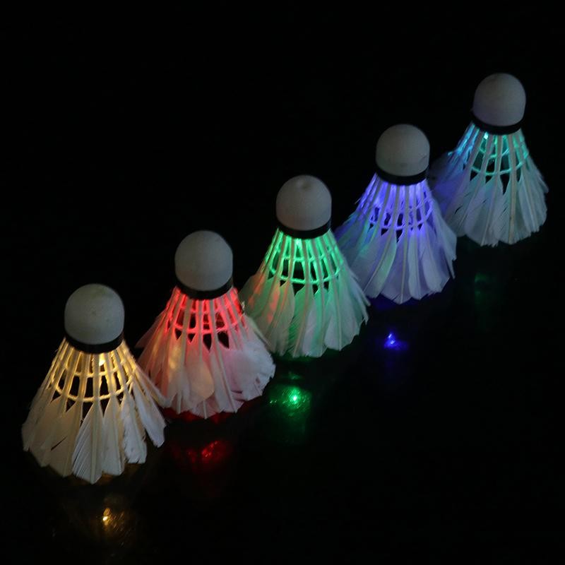 NLE 2024 1PC แบดมินตัน Dark Night สีสัน LED แสงกีฬา Spot Shuttle Cock อุปกรณ์เสริมลูกขนไก่