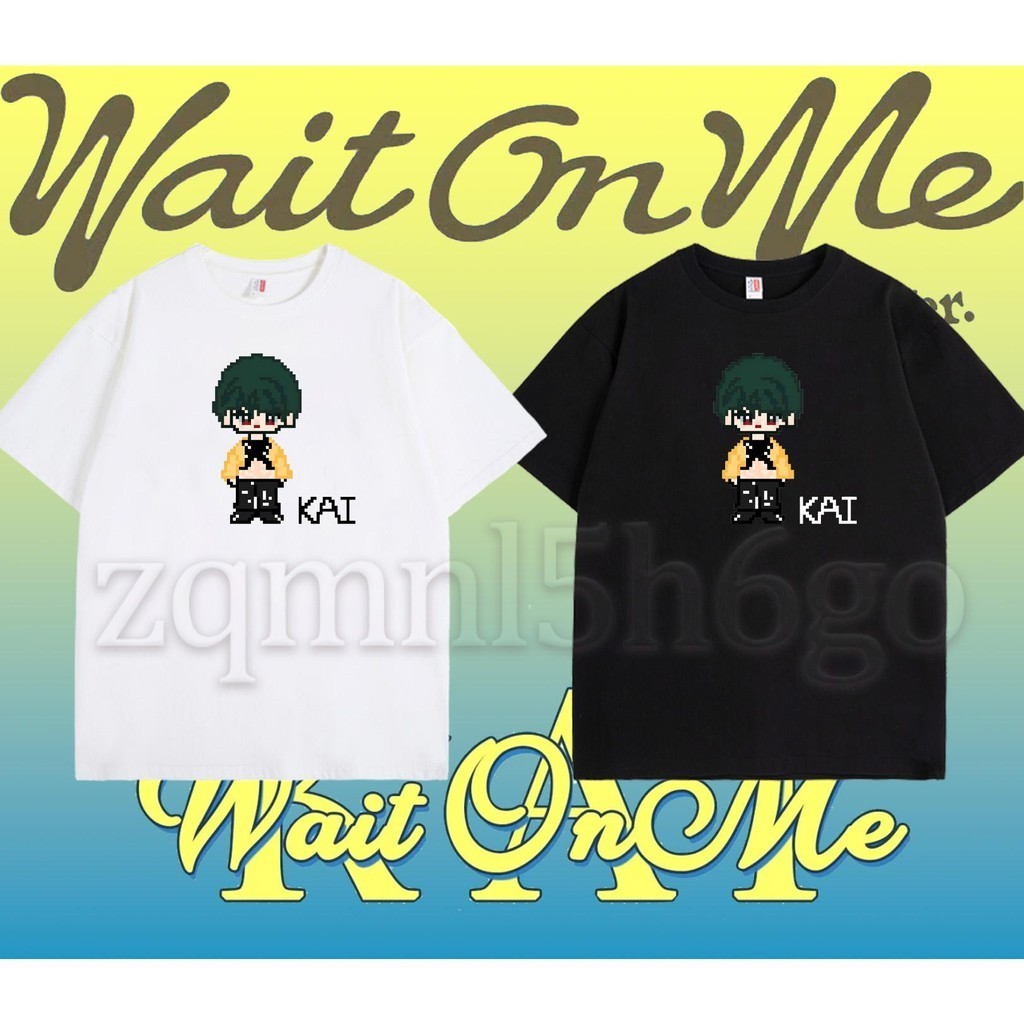 EXO Kai Shirt the mini4 album “wait on me” สไตล์คลาสสิก ไซซ์ S-5XL #K015