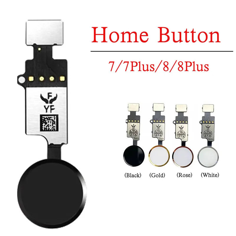 ปุ่ม Home Flex Cable Replacement สําหรับ iPhone 7 8 Plus Home หลักปุ่มเชื่อมต่อไม่มี Touch ID