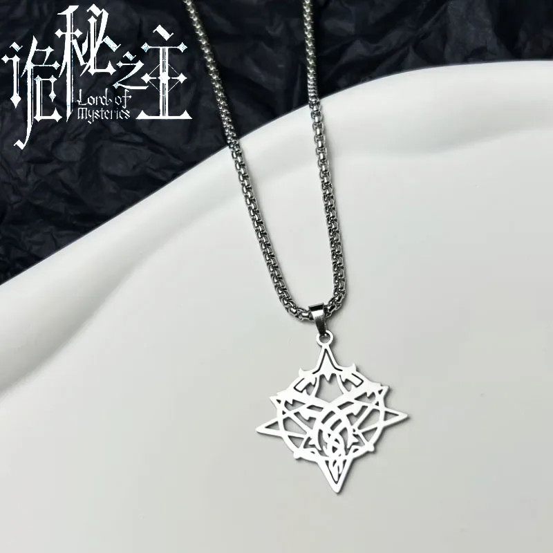 อะนิเมะเกม Lord of Mysteries The Fool Klein Moretti คอสเพลย์สร้อยคอ Unisex Chain Choker โลโก้จี้เครื่องประดับอุปกรณ์เสริม Prop