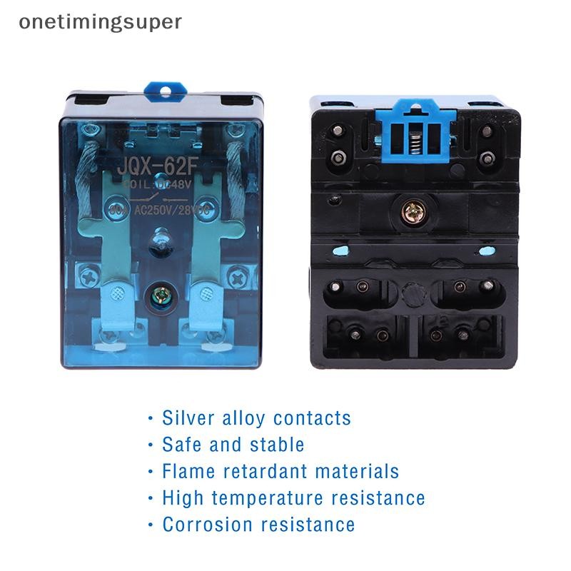 Onetimingsuper Silver Contact JQX-62F 2Z 80A/120A รีเลย์กําลังสูง DC12V DC24V DC48V AC110V AC220V OTP