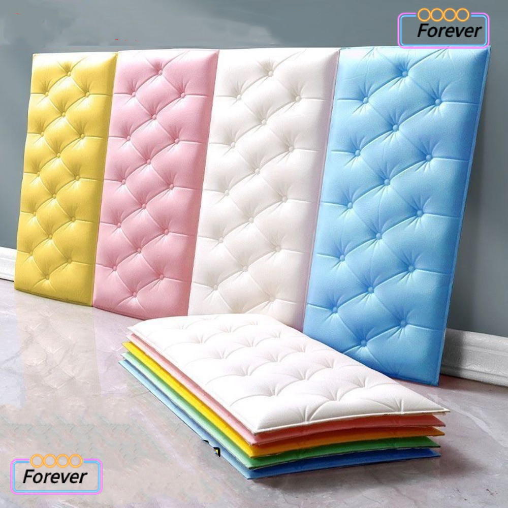 สติ๊กเกอร์ติดผนัง FOREVER,วอลเปเปอร์ Diy Thicken,แผ่นรองผนังป้องกันการชนกันแบบมีกาวในตัวคุณภาพสูงห้องนอนเด็ก