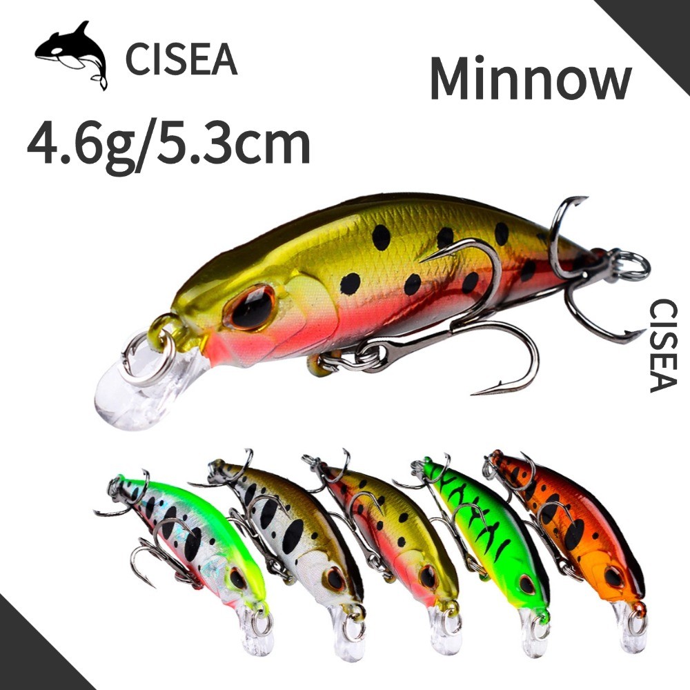 CISEA F11 minnow 4.6g/5.3cm เหยื่อจิ๊ก เหยื่อยาง ปลา เหยื่อ lure mino