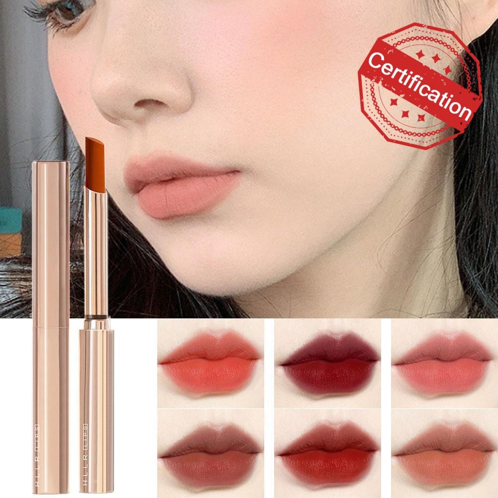 6-colora Small Tube ลิปสติก Moisturizing Lip Balm Matte Tube เครื่องสําอางแต่งหน้าลิปสติก T7u4