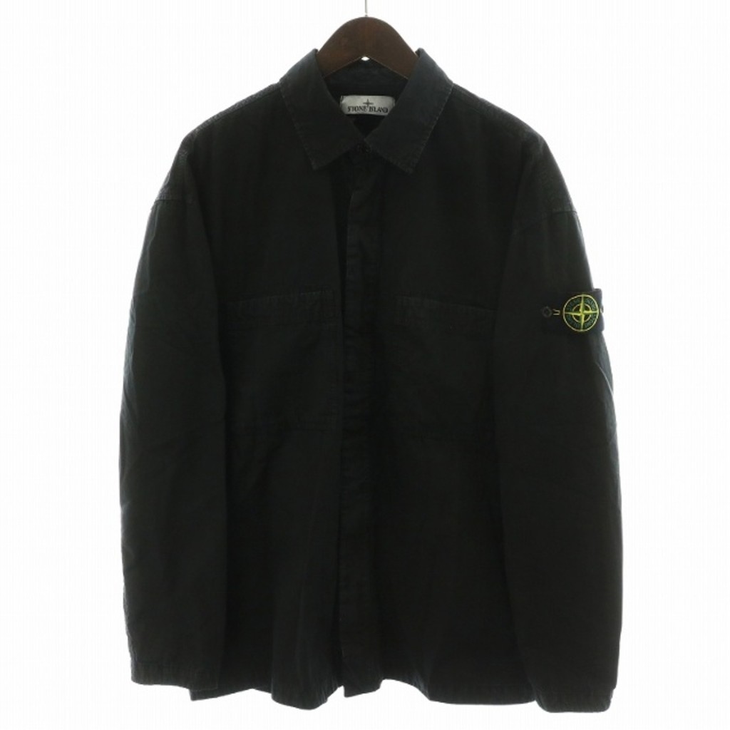 Stone ISLAND Overshirt เสื้อเชิ้ตสีดํา 7915112ชนะ ส่งตรงจากญี่ปุ่น มือสอง
