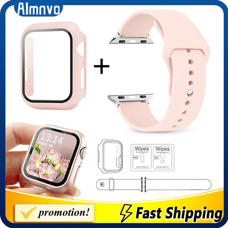 สายกระจกนิรภัยสำหรับ Apple Watch Ultra 3 2 49mm SE 3 2 Iwatch Series 11 10 9 8 7 6 3 5 4 46mm 41mm 38 40 42 44 45mm