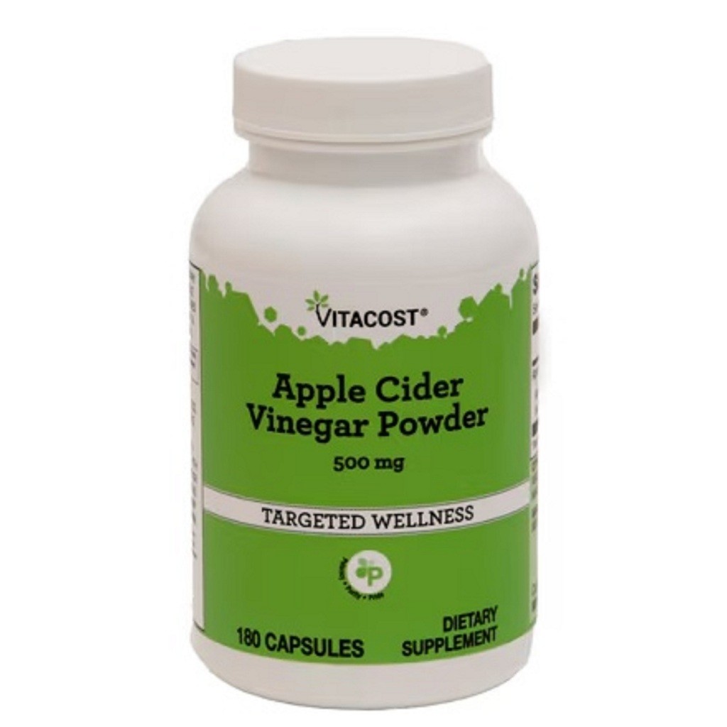 Vitacost Apple Cider Vinegar  500 mg  180 Capsules