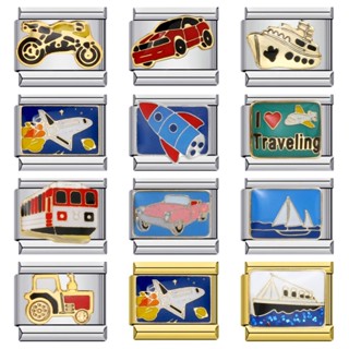 ใหม่องค์ประกอบการขนส่งอิตาเลี่ยนโมดูลสร้อยข้อมือไทเทเนียมเหล…