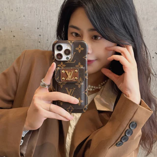 แฟชั่น clamshell ช่องใส่การ์ดหนังเคสโทรศัพท์สําหรับ iphone 16promax 16 15 14 13 12 11 Pro Max 16plus 15max 14 Drop proof กรณี