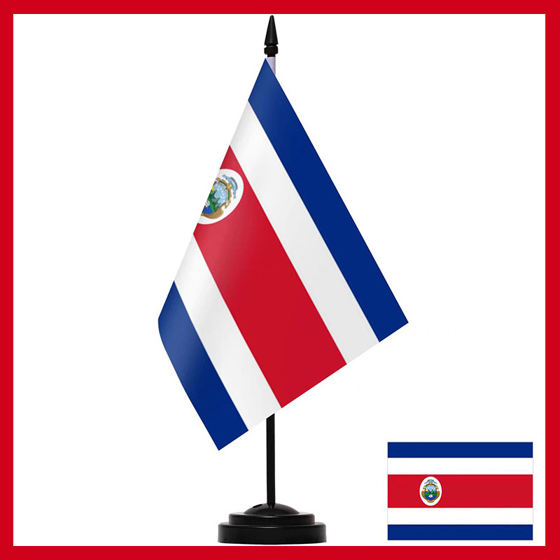 ชุดเดสก์ท็อปธงโต๊ะ Costa Rican Deluxe ธงแห่ง Costa Rica