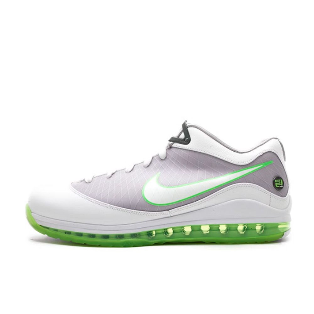 Nike Air Max LeBron 7 Low Dunkman "Medium Grey White-Elctric Green" Unused