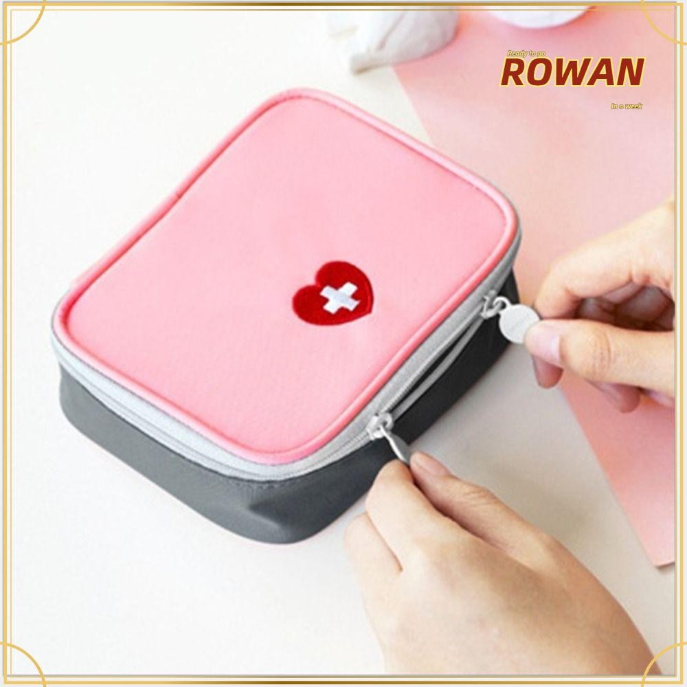 Rowans แพ็คเกจยา, ถุงเก็บยาแบบพกพาสําหรับเดินทาง, ออแกไนเซอร์ขนาดเล็กกลางแจ้งในครัวเรือนชุดฉุกเฉินกระเป๋า