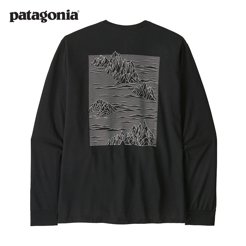 พร้อมส่ง PATAGONIA/เสื้อยืดแขนยาวผ้าฝ้ายแท้สําหรับทุกเพศ