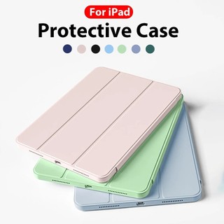 Ipad2 iPad3 iPad4 Tri-fold Bracket TPU กรณีแท็บเล็ตสําหรับ iPad 2 3 4 5 6 7 8 9 10 2017 2018 2022 9.7 10.2 10.9 นิ้ว Anti Scratch แท็บเล็ตกันชนป้องกันหน้าจอ