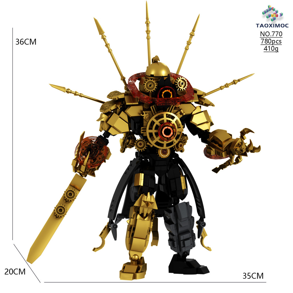 780 ชิ้น Skibidi ห้องน้ํา Man และห้องน้ํา Man ของเล่น Evil Gold Lego Titan นาฬิกา Man ของเล่นเด็ก