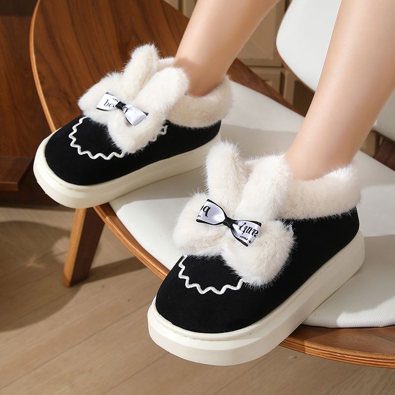 กระแส รองเท้าบูทยาว Snow Boots Anti-Slip Round Toe Student Baotou