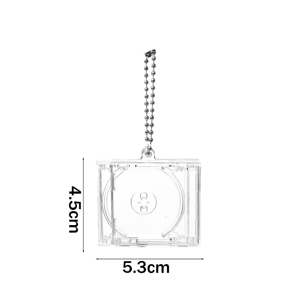 1/3/5 ชิ้น Creative Unique CD Case พวงกุญแจ - DIY Mini อัลบั้มเปล่าอุปกรณ์ต่อพ่วงที่ระลึกพวงกุญแจจี้ - รูปที่ 7