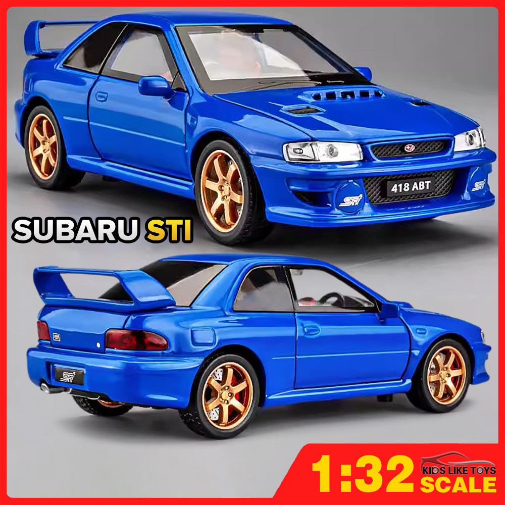 Klt 1:32 Subaru Impreza STi Diecast รุ่นรถโลหะผสมรถของเล่นคอลเลกชันของขวัญสําหรับเด็กเด็กผู้หญิง