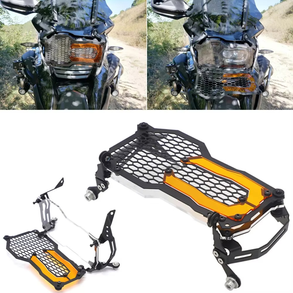 สําหรับ BMW R1200GS R1250GS ใหม่ไฟหน้า Guard Protector Grille Grill R 1250 GS ผจญภัย R 1200 GS ADV/LC สีดํา โป๊ะ