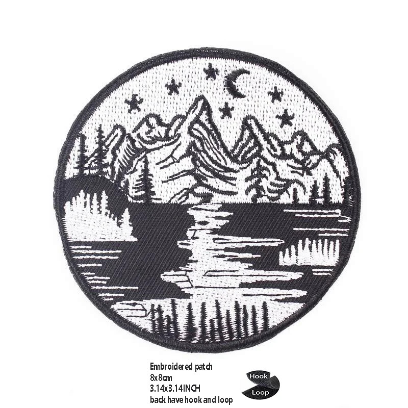 แพทช์ตีนตุ๊กแก ป้ายกระเป๋ากลางแจ้ง คอลเลกชันตั้งแคมป์ Skull Landscape Badge Alpine River Star บุคลิกภาพ Armband DIY เสื้อผ้ากระเป๋าเป้สะพายหลัง Patch - รูปที่ 4