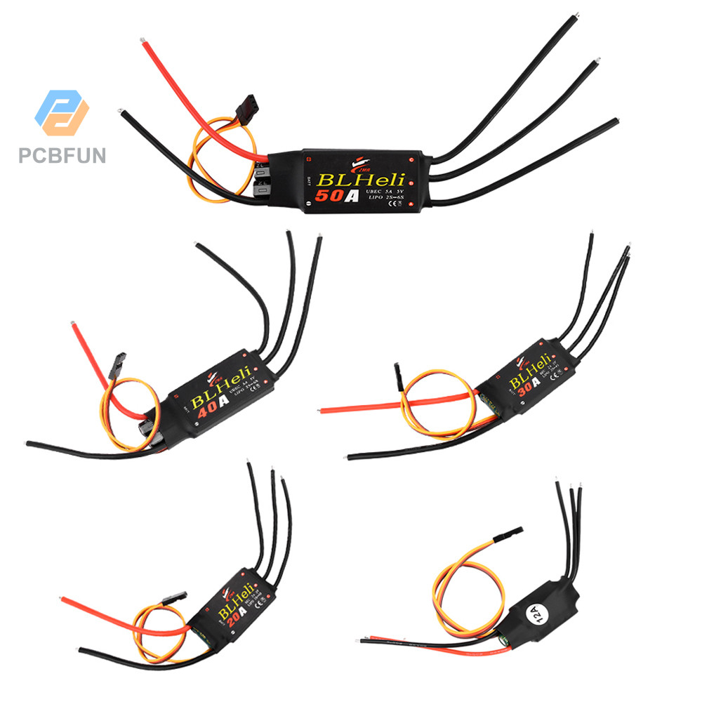 Pcbfun BLHeli Brushless ESC 12A20A30A40A50A พร้อม UBEC Multi Rotor Quadcopter ESC สําหรับ Quadcopter