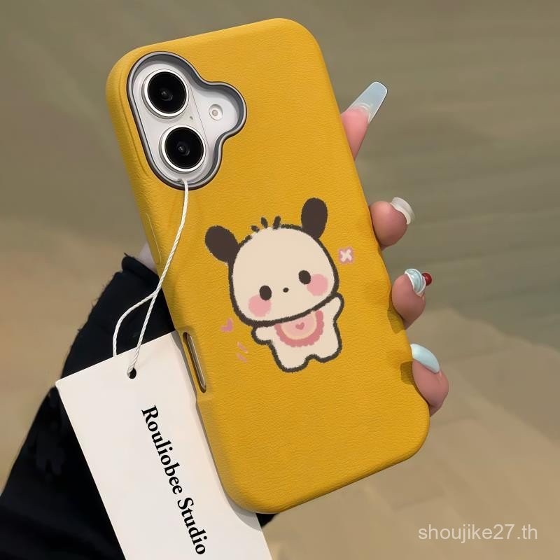 ฤดูใบไม้ร่วงและฤดูหนาวรุ่นน่ารัก Hello Kitty เหมาะสำหรับ iphone15เคสโทรศัพท์ลายหนังสำหรับ iPhone 16 14/13/12/11 8gsg