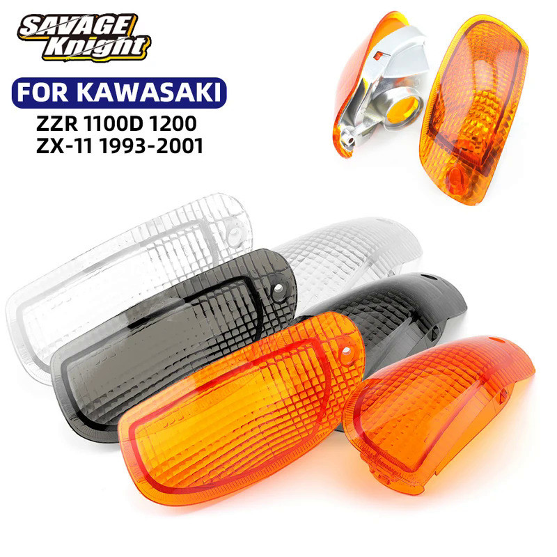 Mo  Motorcycle Turn Signals Light Lens For KAWASAKI ZZR 1100D 1200 ZX11 NINJA ZZR1100D ZZR1200 LED I