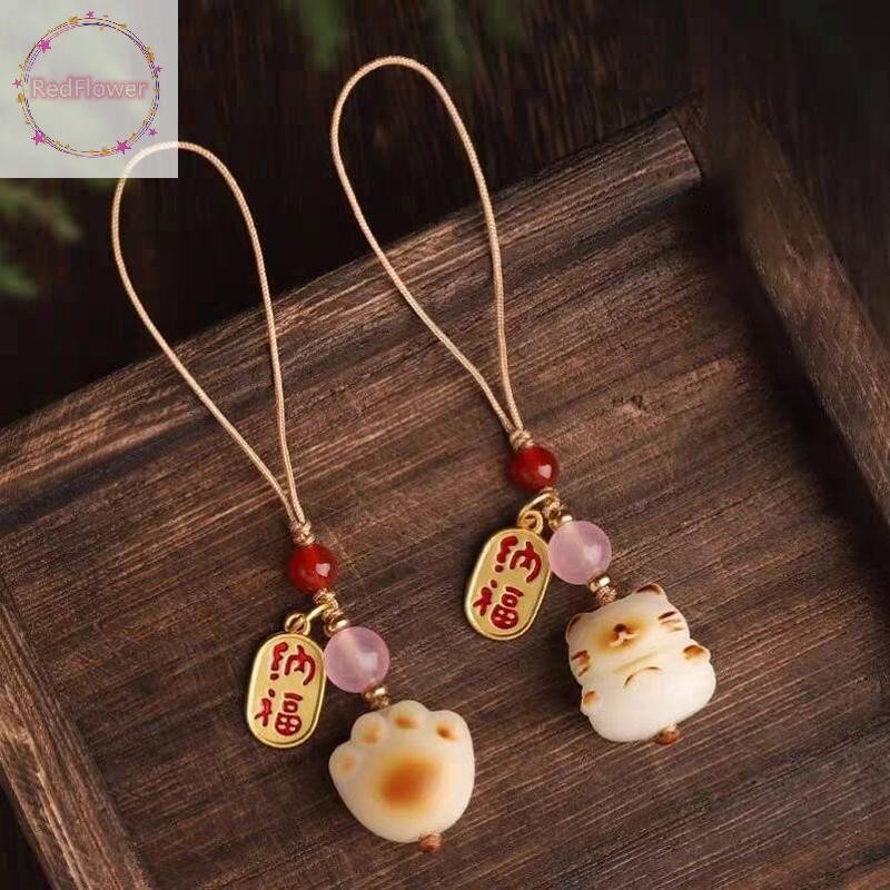Redflower Cat Claw สายคล้องโทรศัพท์โทรศัพท์ Charm กระเป๋าจี้โทรศัพท์ Lanyard Anti-Lost โทรศัพท์ตกแต่ง Key Chain TH