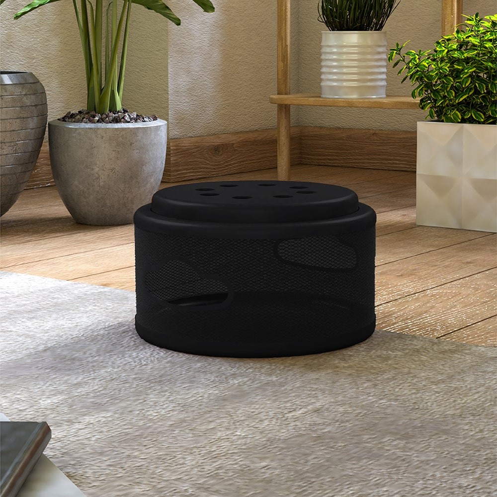 Koncept Furniture สตูลเปิดเก็บของ KC-PLAY รุ่น ORIVER-M เหล็กดำ (36x36x17 ซม.) แบรนด์ KONCEPT FURNITURE