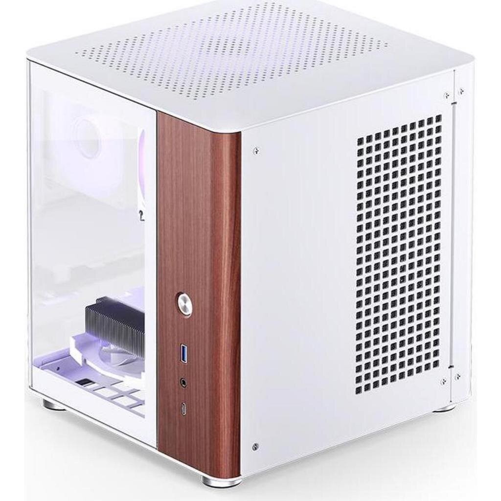 Jonsbo TK-0 White **แถมพัดลม 92mm ARGB x2** iTX Dual-Curved Glass Mini-Tower Case