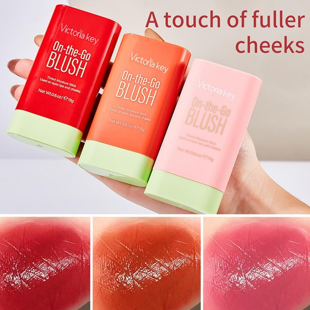 Blush Stick Long Lasting Mosturizing Blusher On Cheek Multi-use และแต่งหน้ากันน้ํา