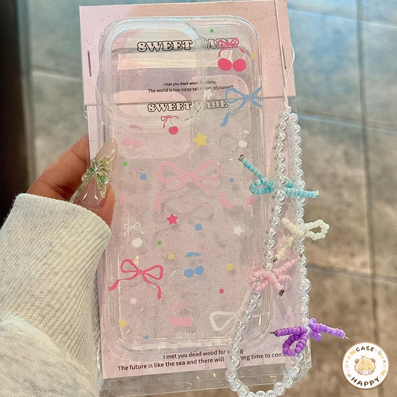 ดอกไม้โรแมนติกดาวสี โบกบอนต์สวย สำหรับ เคสIphone 17 16 13 15 11 Pro Max 14 12 Pro Max X XS XR Max 14 8 7 15 Plus SE 2020