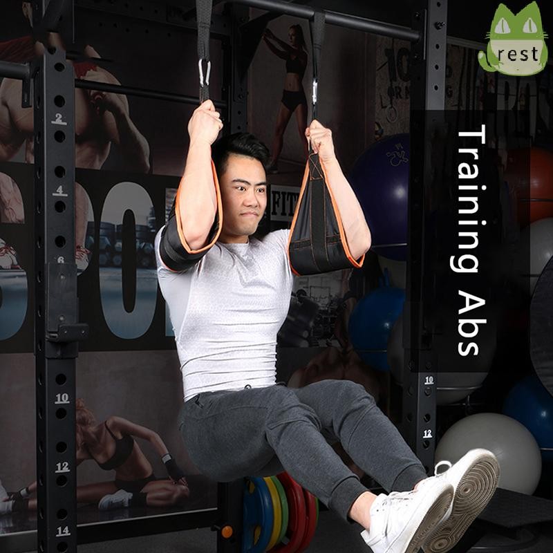 [RE] เข็มขัดแขวนหน้าท้องฟิตเนสสายรัดฝึกซ้อม ABS รองรับสลิงแบบดึงขึ้น TH