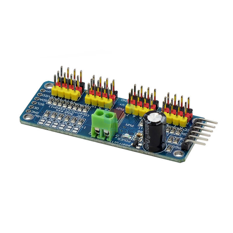 16 ช่อง PWM servo servo ไดรฟ์บอร์ดหุ่นยนต์ controller IIC อินเทอร์เฟซโมดูลไดร์เวอร์ PCA9685