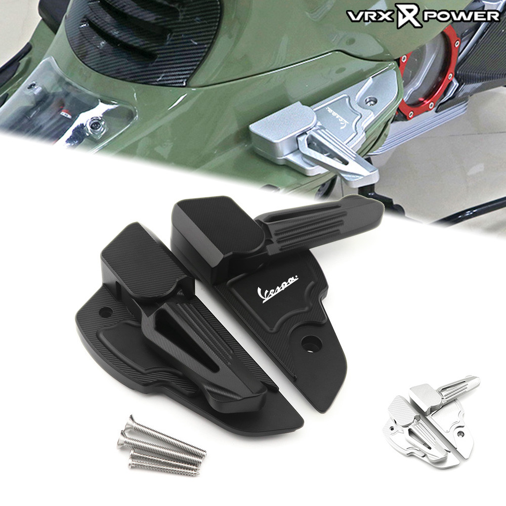 สําหรับ Vespa Sprint 180 Primavera 150 2013-2026 เท้าเหยียบพับได้ แป้นเหยียบเท้า Footpegs