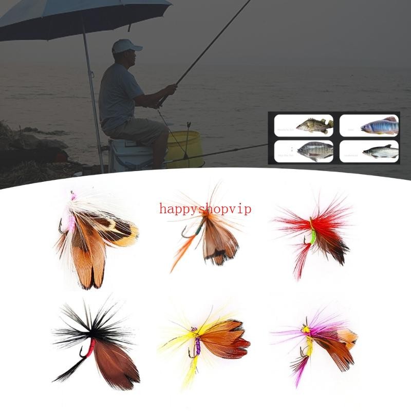 Hsv แมลงแมลงวัน Fly เหยื่อตกปลา Topwater เหยื่อ Sharpened Crank Hook แห้ง Fly Fishing Lures Fishing 