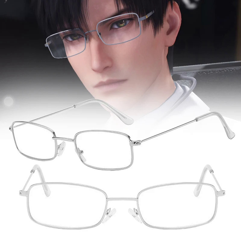 Game Love And Deepspace Zayne Cosplay Glasses Hange Zoe Unisex Square Silver Framed Metal Eyewear Ha