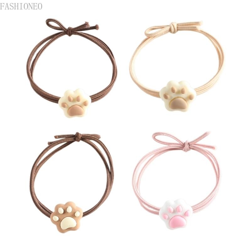 Fas เด็กผม Tie สําหรับเด็กผู้ถือผมหางม้าน่ารัก Scrunchies ธีมลูกแมวเทศกาลเชือกผม Ponytai ผู้ถือสําหรับสาว