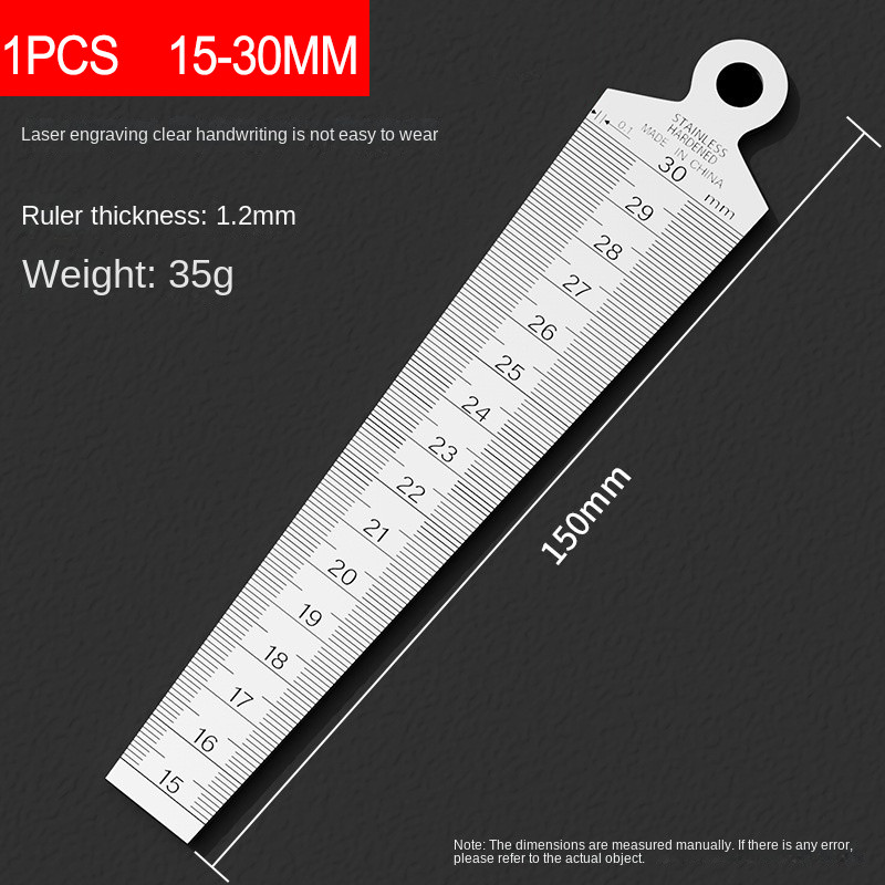 สแตนเลส Taper Gauge Feeler Gap Hole เมตริกนิ้วเครื่องมือวัดการติดตั้งวัด - รูปที่ 5